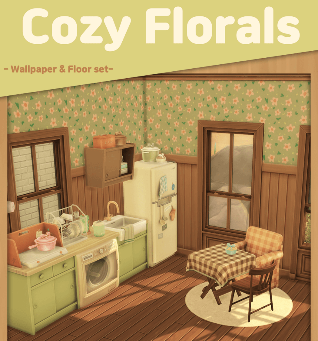 Скриншот мода Обои и паркет Cozy Florals